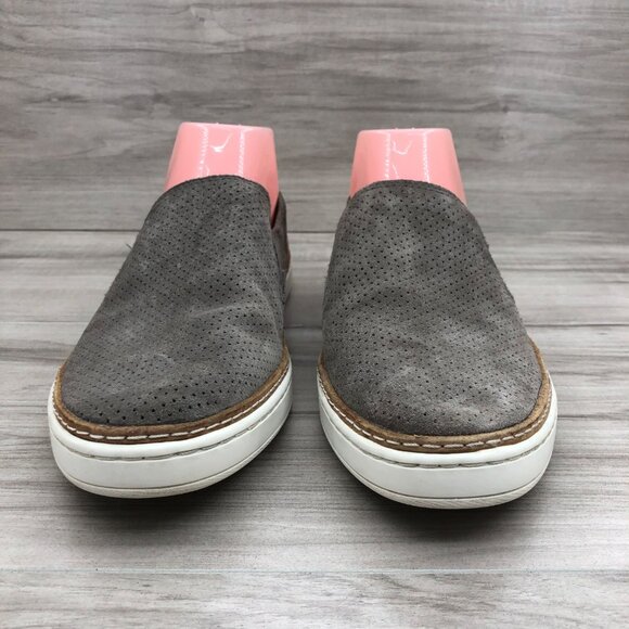 Ugg Shoes Womens 9.5 Adley Gray Suede Slip On Sneakers - Picture 5 of 11